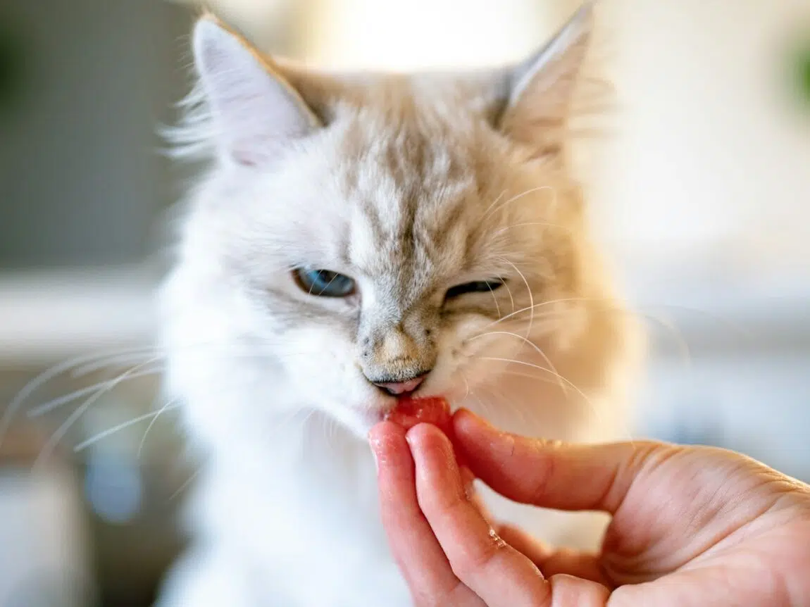 chat qui mange