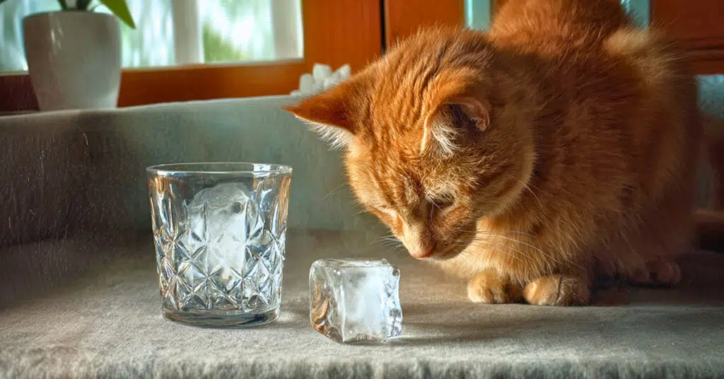 Glaçon chat Canicule