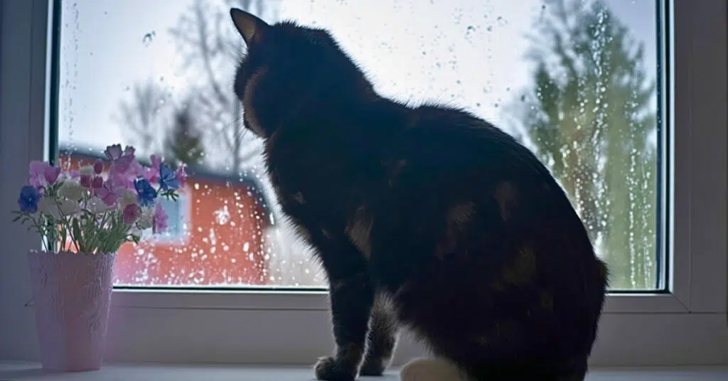 chat et pluie