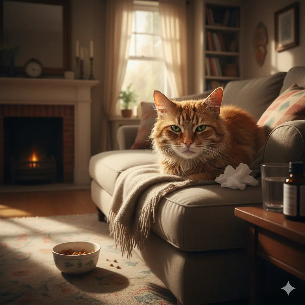 chat malade de la Péritonite Infectieuse Féline