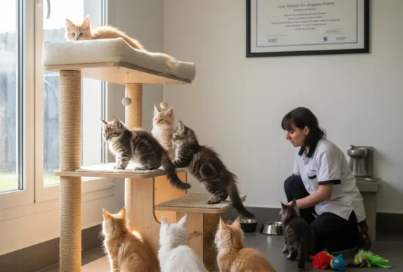 chatons maine coon dans un élevage LOOF