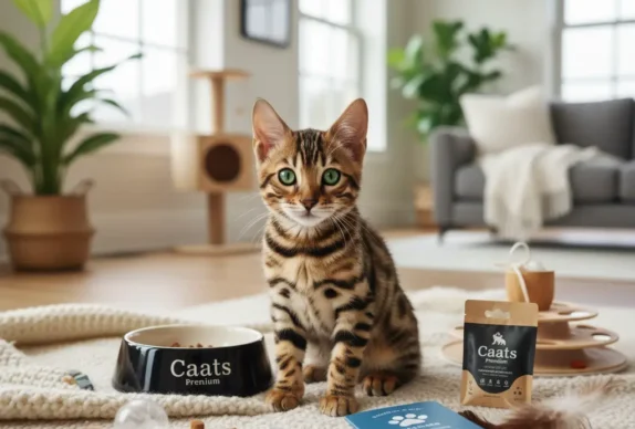 chaton du bengal qui vient d'être dopté