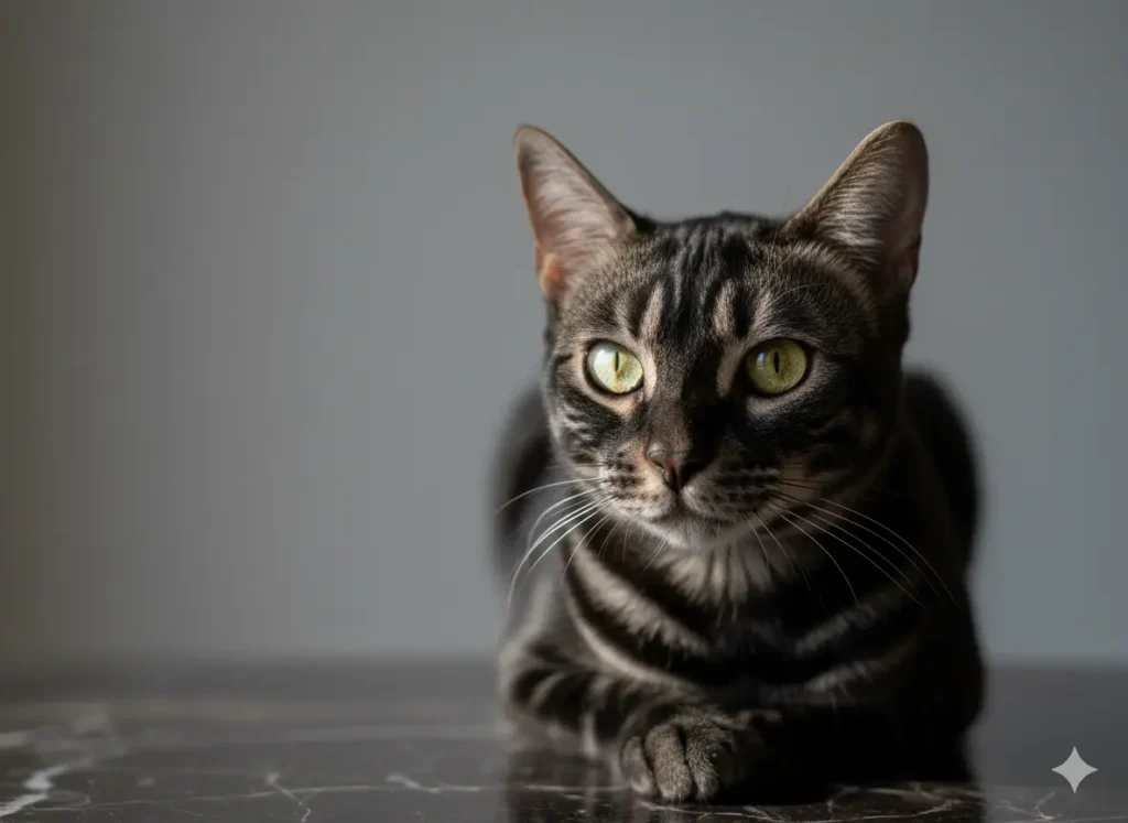 bengal noir avec son regard perçant et ses yeux hypnotiques