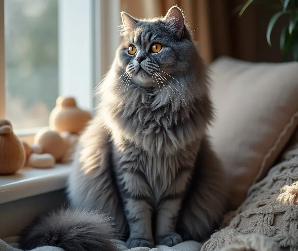 chat persan bleu
