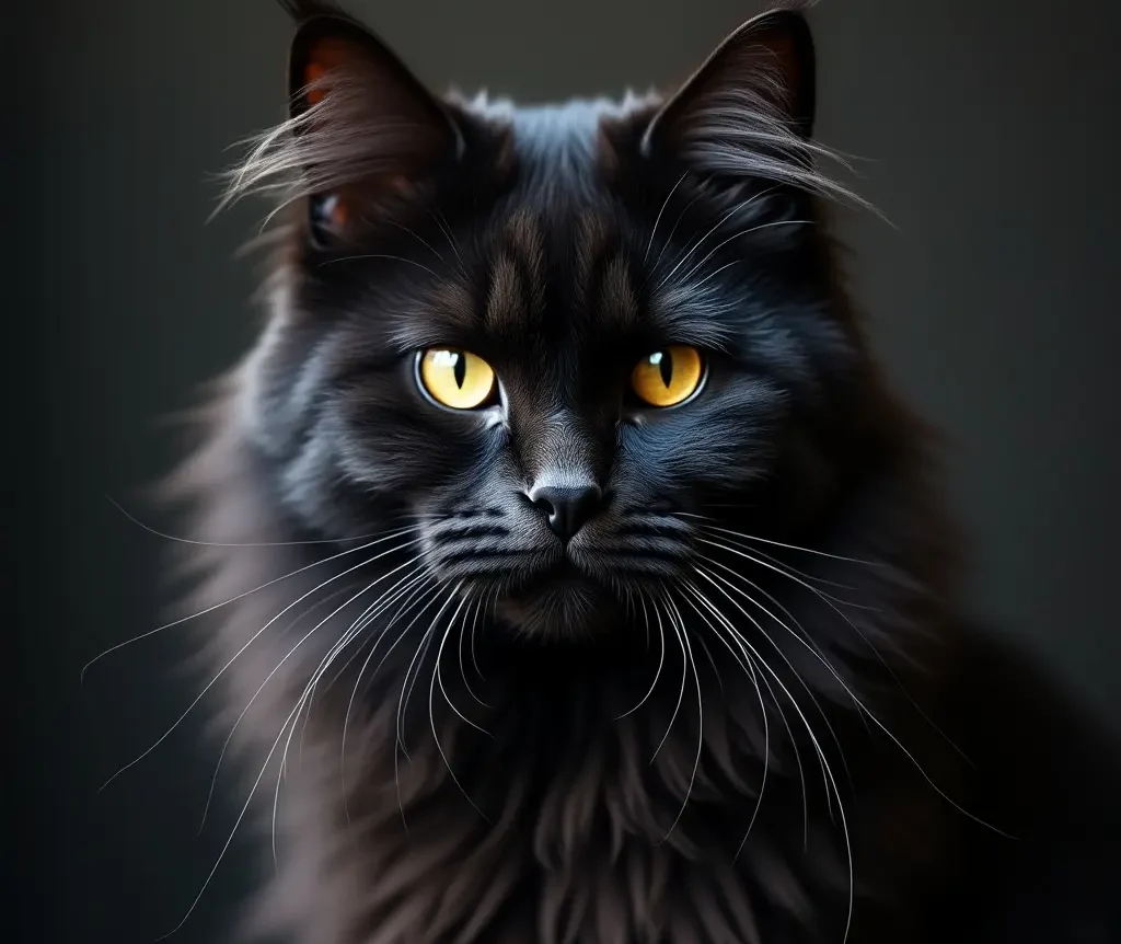 maine coon black smoke