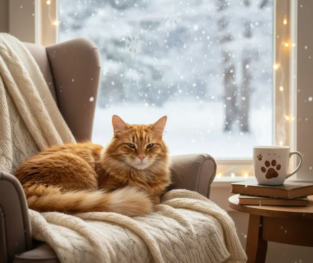 Guide sur l'alimentation du chat en hiver avec des croquettes et pâtées adaptées