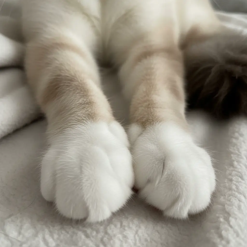 gants blancs chat sacré de birmanie