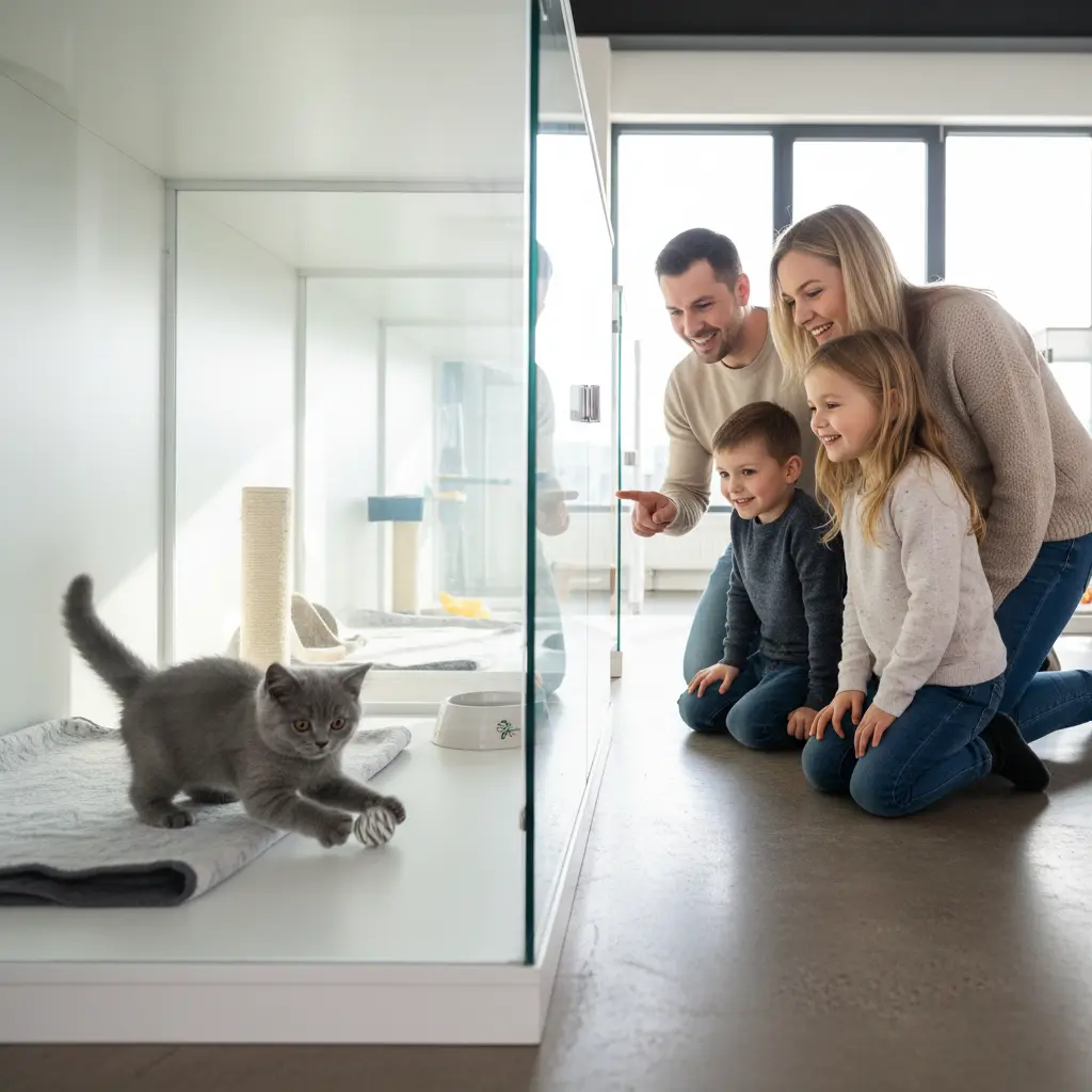 adoption d'un chaton british shorthair dans un élevage