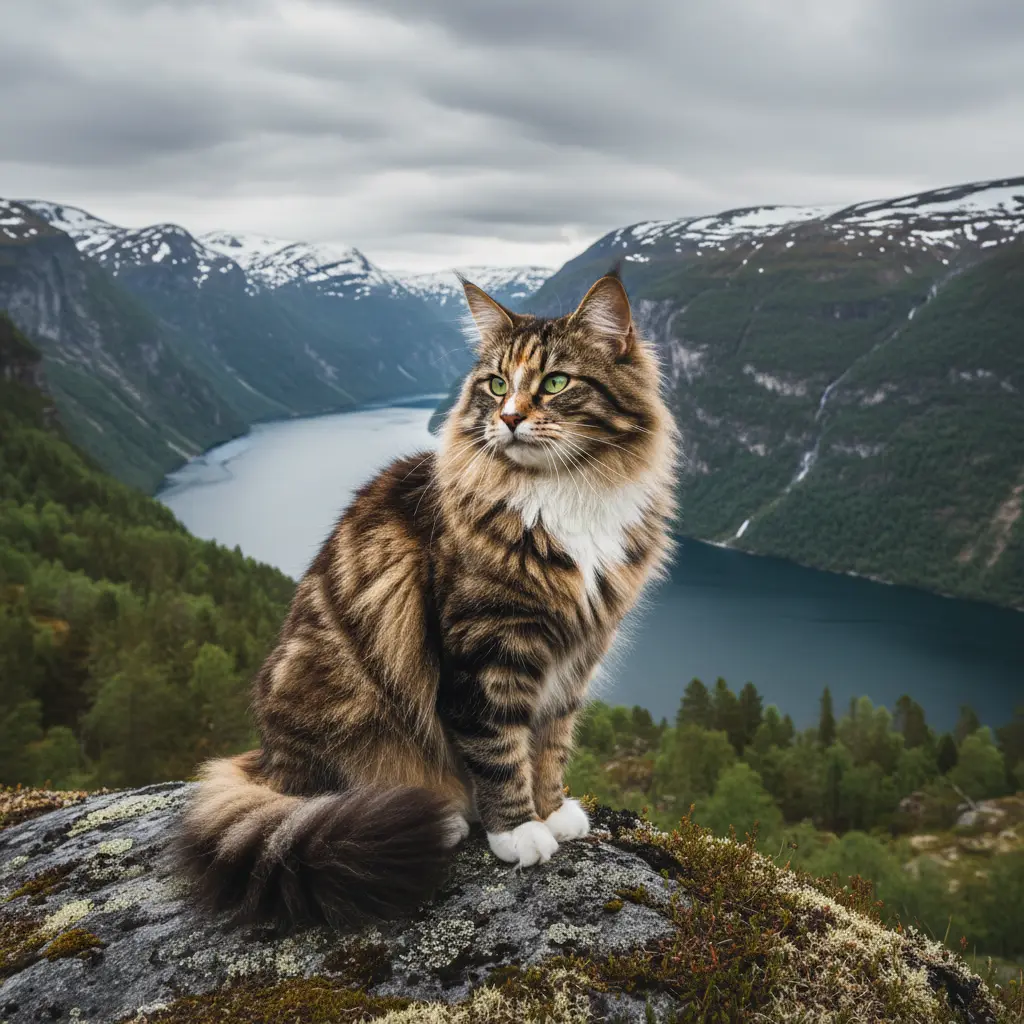 couleurs de la robe du chat norvégien