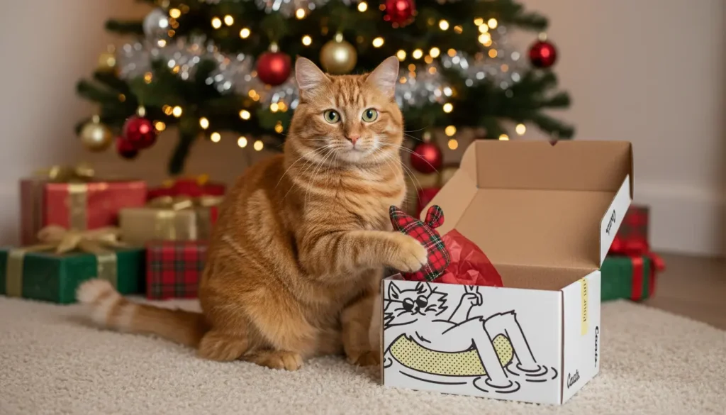 cadeau noel chat