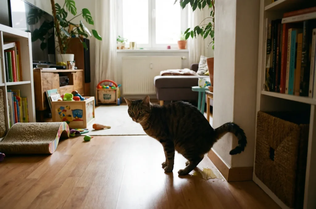 pourquoi mon chat urine partout