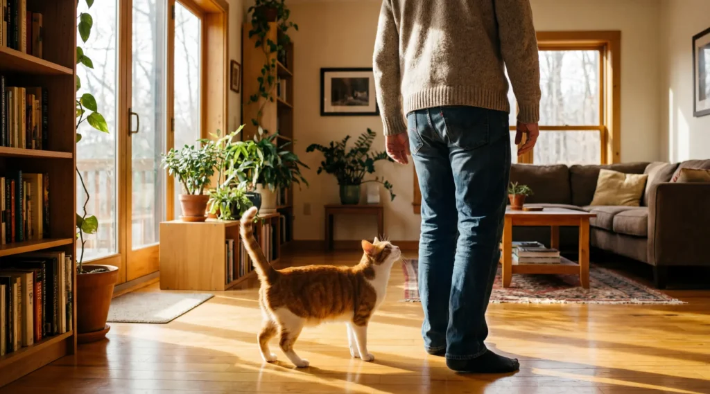 pourquoi mon chat me suit partout