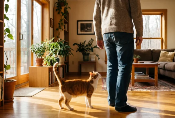 pourquoi mon chat me suit partout