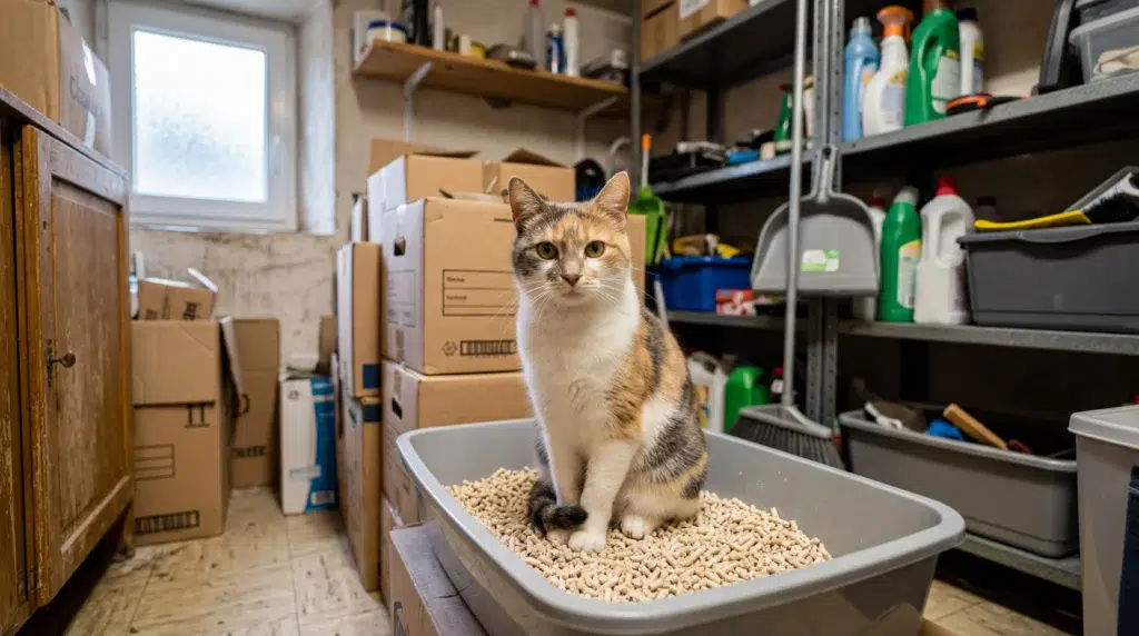 chat souffrant de cristaux urinaire